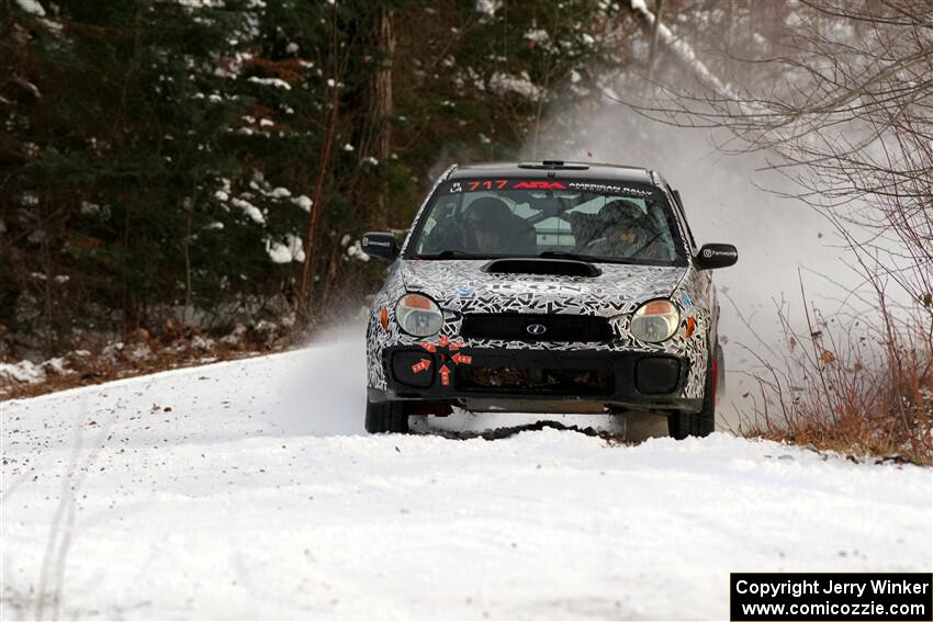 Peter Farrow / Jackson Sedivy Subaru WRX on SS2, Nemadji Trail West I.