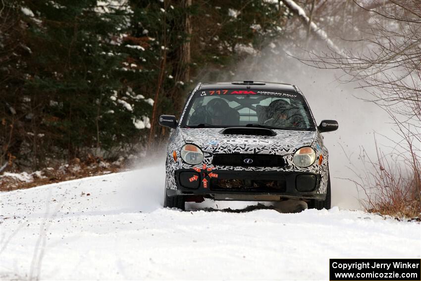 Peter Farrow / Jackson Sedivy Subaru WRX on SS2, Nemadji Trail West I.