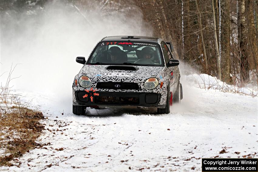 Peter Farrow / Jackson Sedivy Subaru WRX on SS2, Nemadji Trail West I.