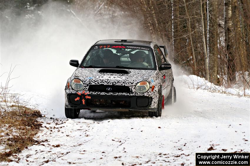 Peter Farrow / Jackson Sedivy Subaru WRX on SS2, Nemadji Trail West I.