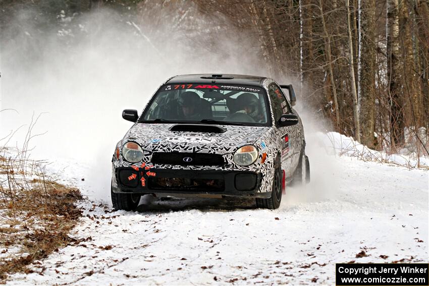Peter Farrow / Jackson Sedivy Subaru WRX on SS2, Nemadji Trail West I.