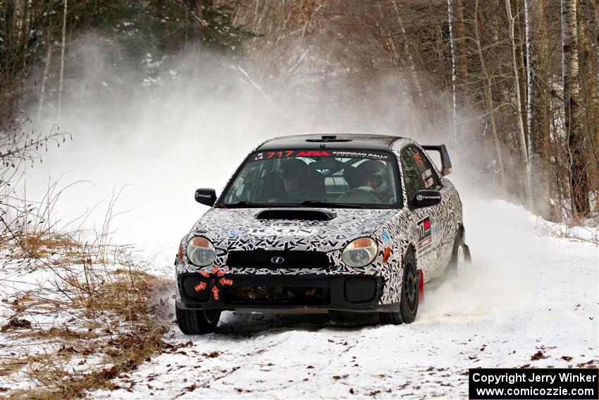 Peter Farrow / Jackson Sedivy Subaru WRX on SS2, Nemadji Trail West I.