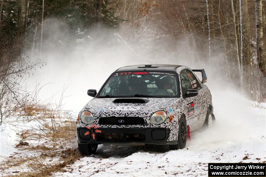 Peter Farrow / Jackson Sedivy Subaru WRX on SS2, Nemadji Trail West I.