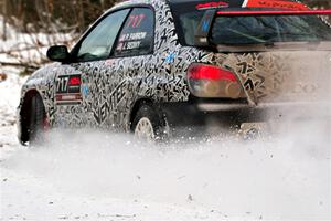 Peter Farrow / Jackson Sedivy Subaru WRX on SS2, Nemadji Trail West I.