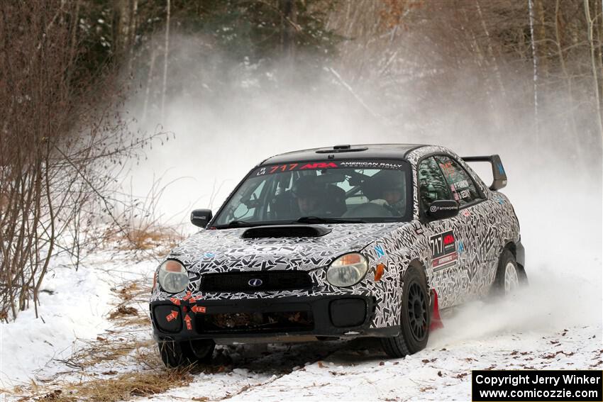 Peter Farrow / Jackson Sedivy Subaru WRX on SS2, Nemadji Trail West I.