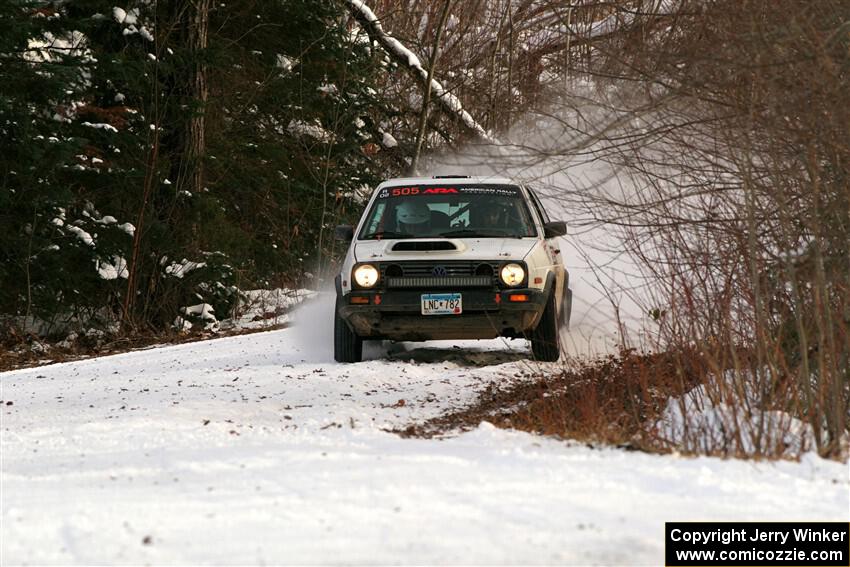 Josh Nykanen / Charlotte Himes VW GTI on SS2, Nemadji Trail West I.