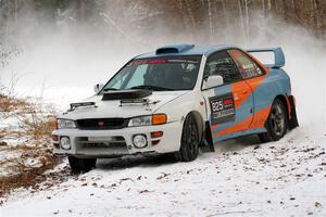 Tyler Matalas / Jake Robinson Subaru Impreza LX on SS2, Nemadji Trail West I.