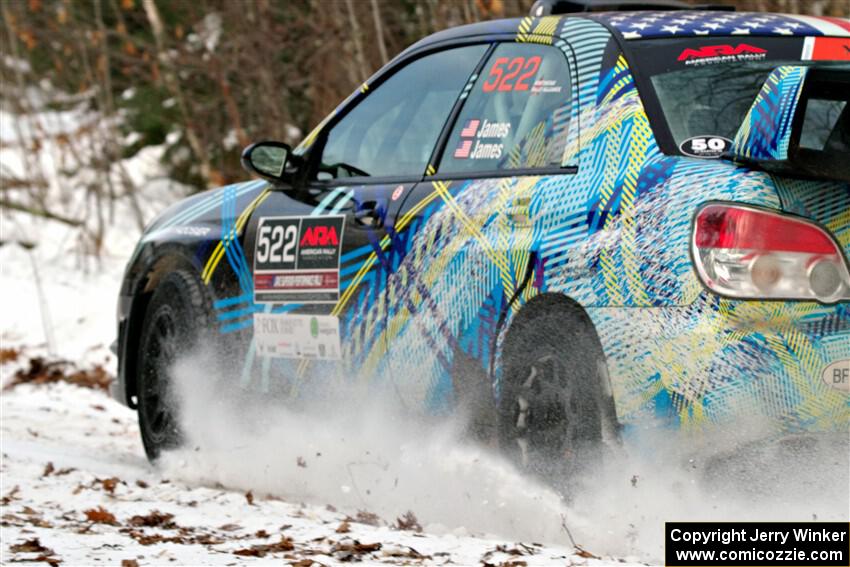 Matt James / Jackie James Subaru Impreza on SS2, Nemadji Trail West I.