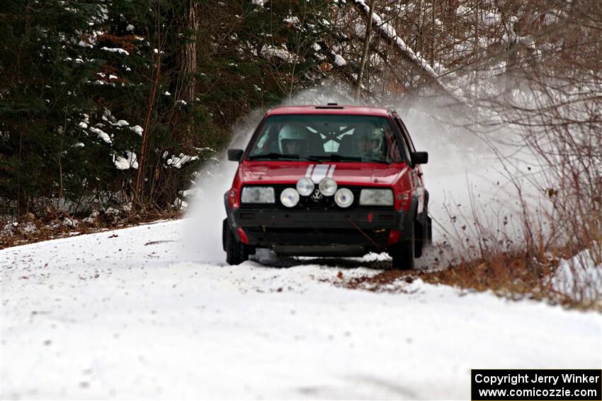 Nino Ortega / Peyton Goldenstein VW GTI on SS2, Nemadji Trail West I.