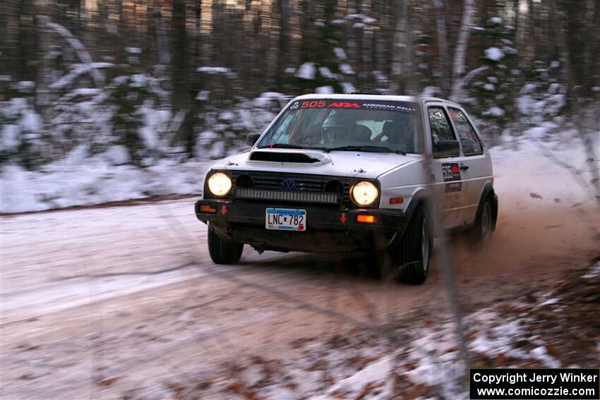 Josh Nykanen / Charlotte Himes VW GTI on SS3, Nemadji Trail East II.
