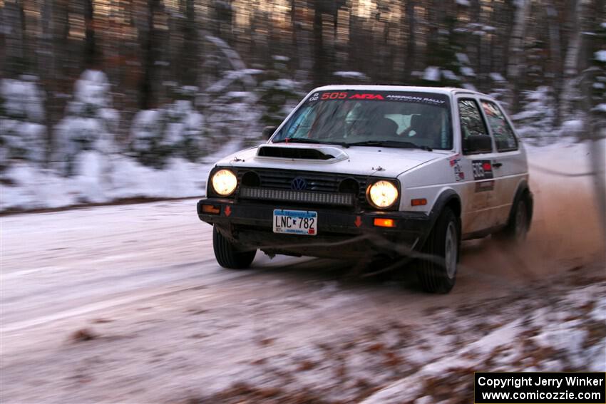 Josh Nykanen / Charlotte Himes VW GTI on SS3, Nemadji Trail East II.