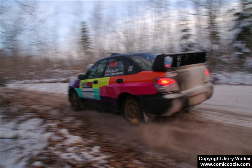 Colin Gleason / Marc Gutenberger Subaru Impreza 2.5RS on SS3, Nemadji Trail East II.