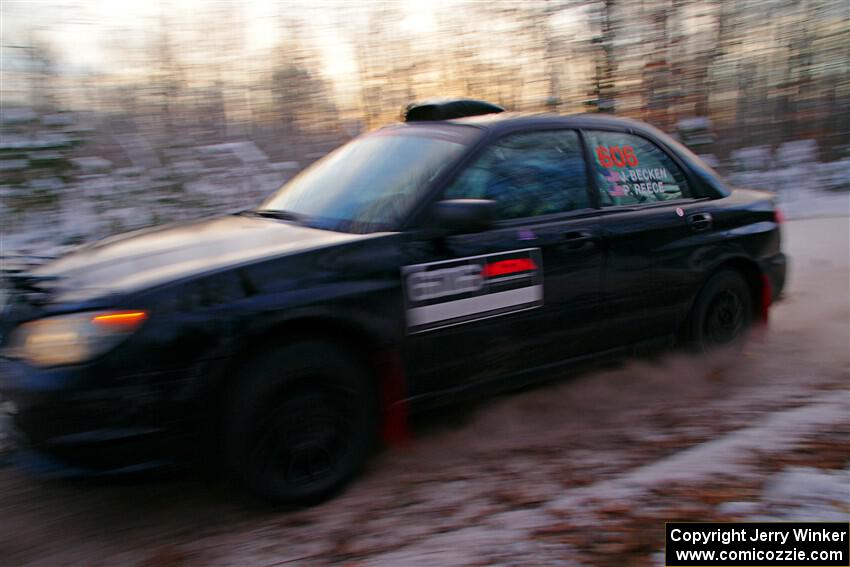 Jonah Becken / Peyton Reece Subaru Impreza 2.5i on SS3, Nemadji Trail East II.
