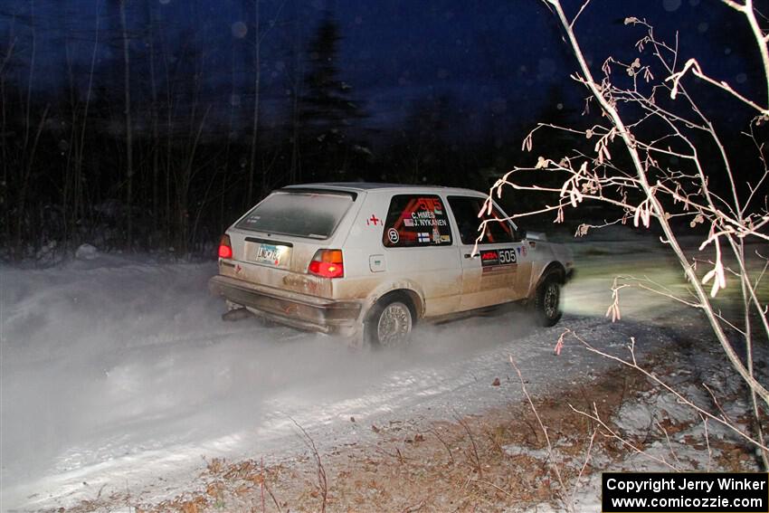 Josh Nykanen / Charlotte Himes VW GTI on SS4, Nemadji Trail West II.