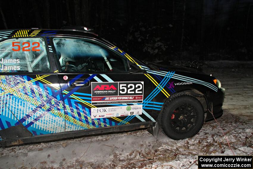 Matt James / Jackie James Subaru Impreza on SS4, Nemadji Trail West II.