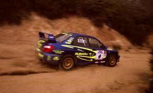 Mark Lovell / Steve Turvey Subaru WRX STi on the practice stage