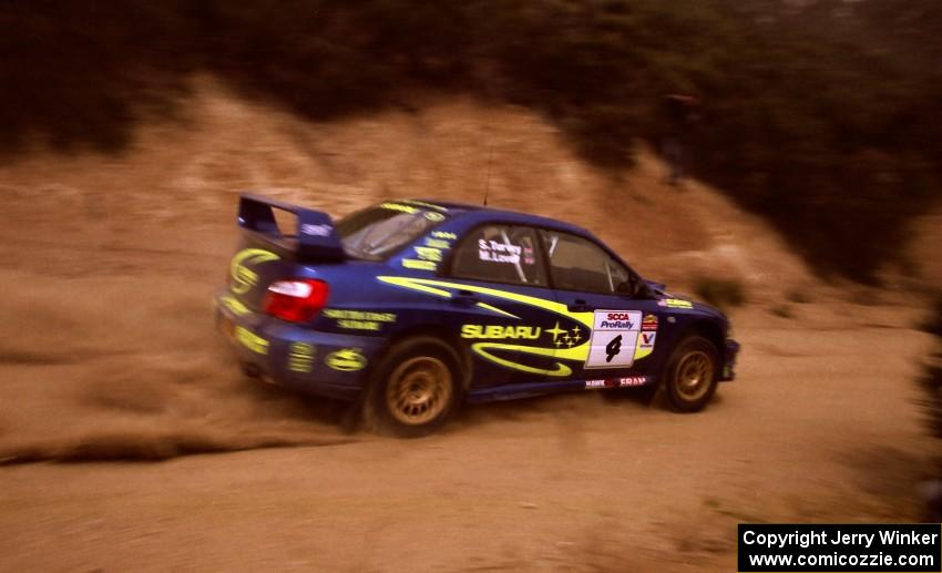 Mark Lovell / Steve Turvey Subaru WRX STi on the practice stage