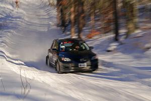 Sandy Liversidge / Tiago Lourenco Mazda Speed 3 on SS13, Sage Creek-Vondette.