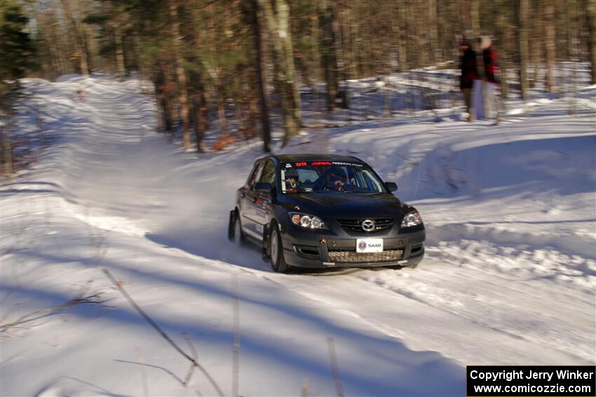 Sandy Liversidge / Tiago Lourenco Mazda Speed 3 on SS13, Sage Creek-Vondette.