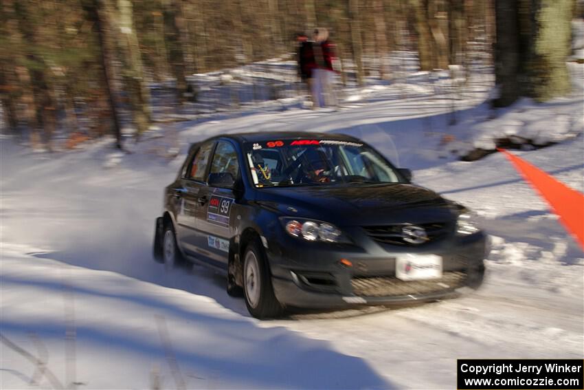 Sandy Liversidge / Tiago Lourenco Mazda Speed 3 on SS13, Sage Creek-Vondette.