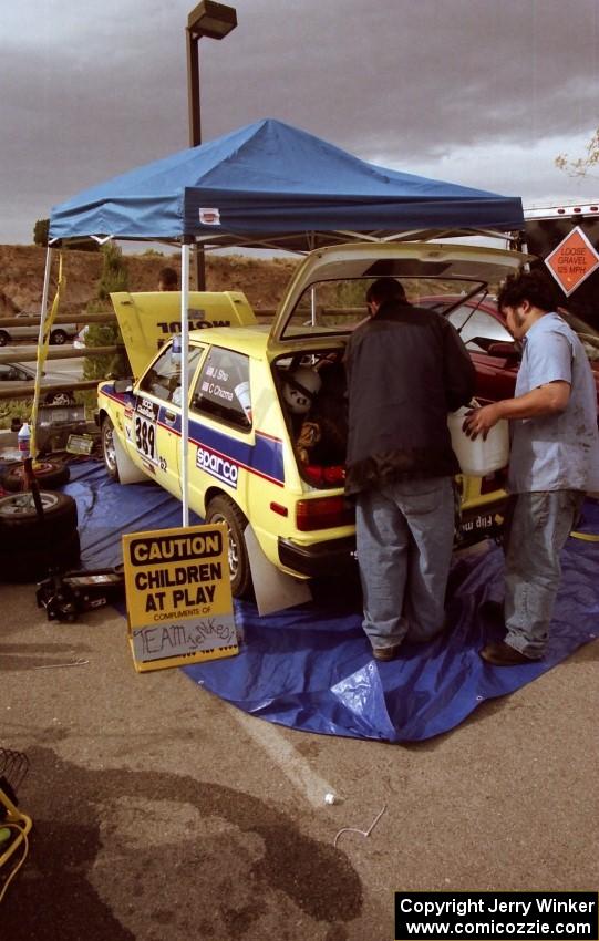 The Jeff Shu / Claire Chizma Toyota Starlet before Parc Expose