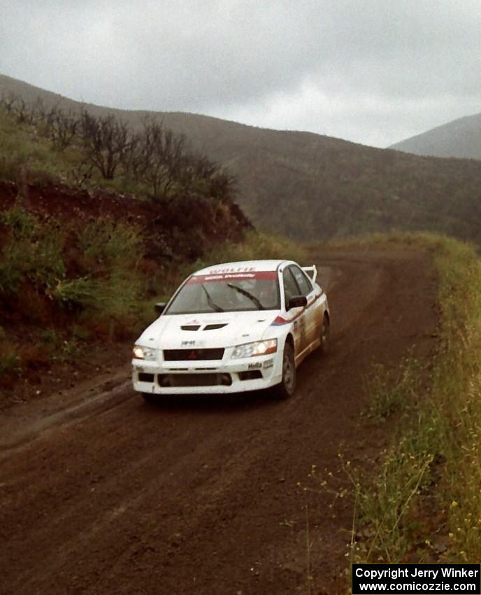 Wolfgang Hoeck	 / Julie Lin Mitsubishi Lancer Evo 7 on Del Sur 1