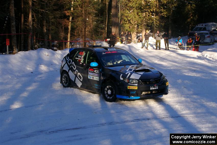 Nick Woodman / Ryan Scott Subaru Impreza WRX STi spins on SS15, Agren-Hunters II.