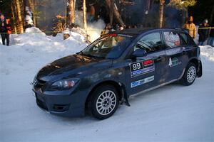 Sandy Liversidge / Tiago Lourenco Mazda Speed 3 on SS15, Agren-Hunters II.