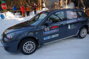 Sandy Liversidge / Tiago Lourenco Mazda Speed 3 on SS15, Agren-Hunters II.