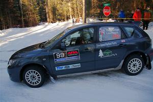 Sandy Liversidge / Tiago Lourenco Mazda Speed 3 on SS15, Agren-Hunters II.