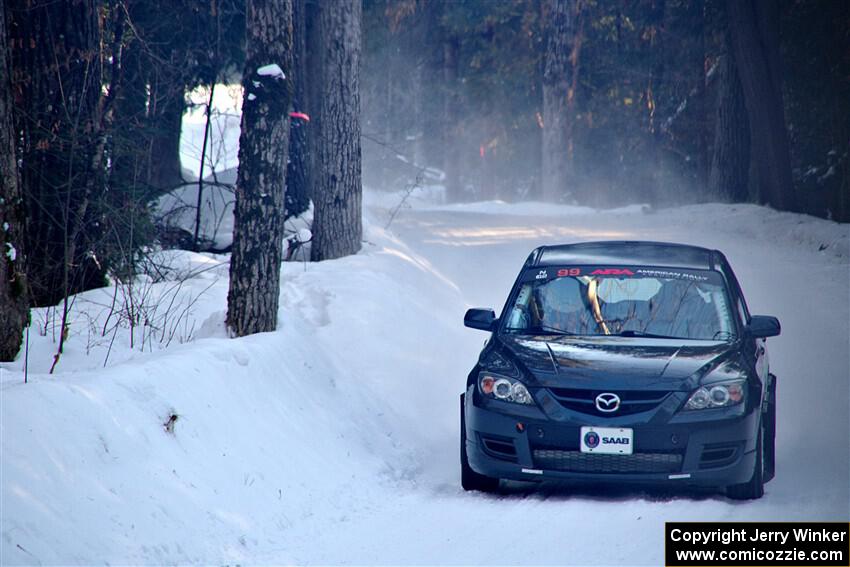 Sandy Liversidge / Tiago Lourenco Mazda Speed 3 on SS15, Agren-Hunters II.
