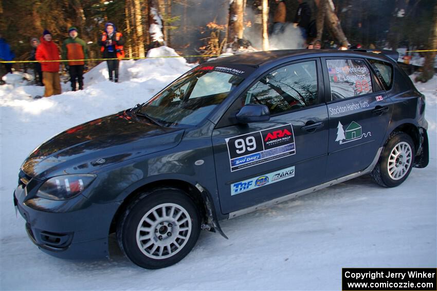 Sandy Liversidge / Tiago Lourenco Mazda Speed 3 on SS15, Agren-Hunters II.