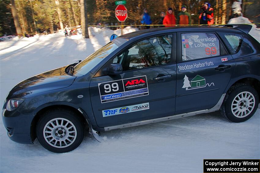 Sandy Liversidge / Tiago Lourenco Mazda Speed 3 on SS15, Agren-Hunters II.