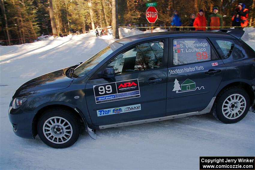 Sandy Liversidge / Tiago Lourenco Mazda Speed 3 on SS15, Agren-Hunters II.