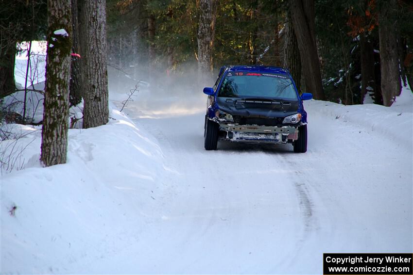 Evan Mosley / Brandon Opperthauser Subaru WRX on SS15, Agren-Hunters II.