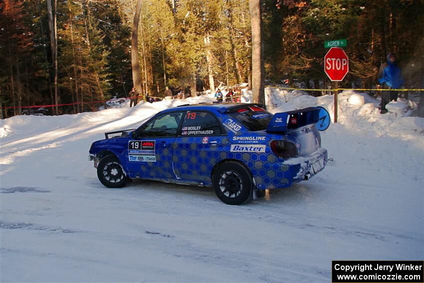 Evan Mosley / Brandon Opperthauser Subaru WRX on SS15, Agren-Hunters II.