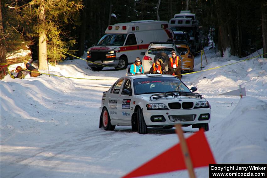 Steve Rowlands / Tessa Jordan BMW 330i on SS15, Agren-Hunters II.