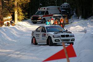 Steve Rowlands / Tessa Jordan BMW 330i on SS15, Agren-Hunters II.