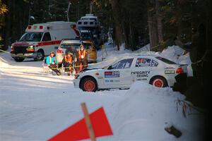 Steve Rowlands / Tessa Jordan BMW 330i recovers after spinning on SS15, Agren-Hunters II.