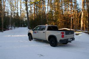 A Chevy Silverado pickup sweeps SS15, Agren-Hunters II.