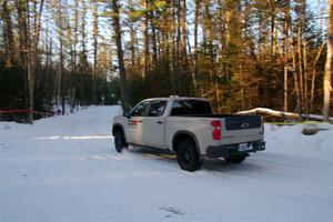 A Chevy Silverado pickup sweeps SS15, Agren-Hunters II.