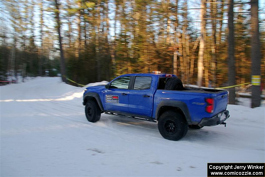 A Chevy Colorado pickup sweeps SS15, Agren-Hunters II.