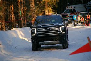 A Chevy Silverado pickup sweeps SS15, Agren-Hunters II.