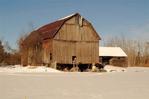 An old barn near the outskirts of Atlanta, Michigan.