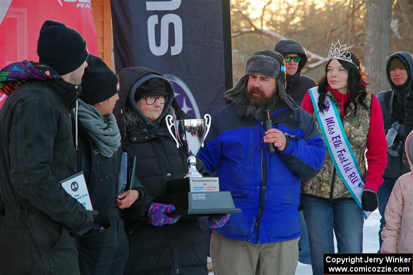 Chris Nonack and Sara Nonack were winners of the Krolikowski Kup, presented by Cindy Krolikowski.
