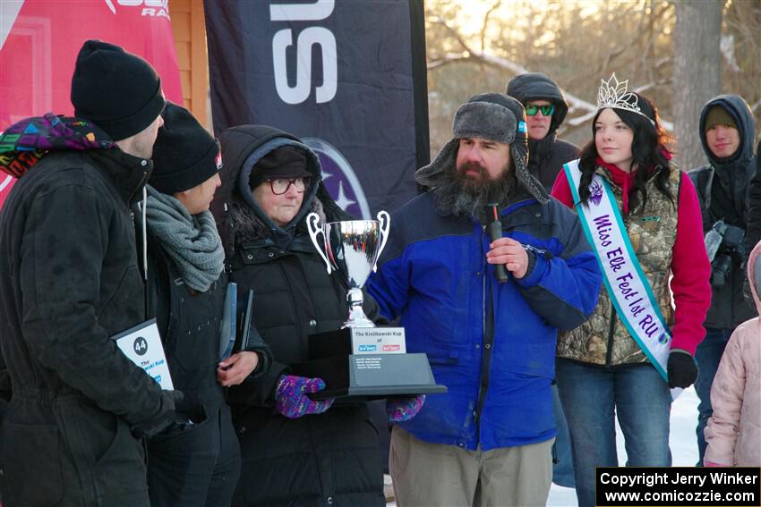 Chris Nonack and Sara Nonack were winners of the Krolikowski Kup, presented by Cindy Krolikowski.