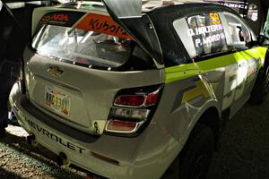 Pat Moro / Ole Holter Chevy Sonic LT1 at Thursday night's RallyFest.