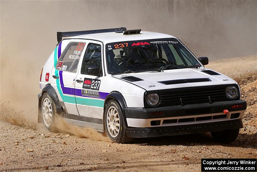 Micah Nickelson / Tyler Ptacek VW Golf on SS1, Hazel Creek I.