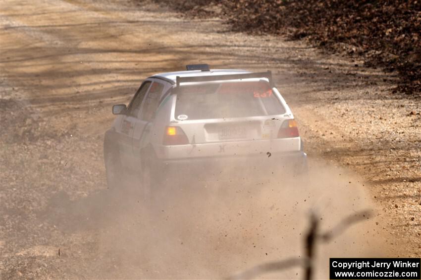 Micah Nickelson / Tyler Ptacek VW Golf on SS1, Hazel Creek I.