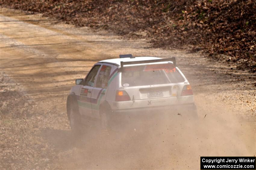 Micah Nickelson / Tyler Ptacek VW Golf on SS1, Hazel Creek I.